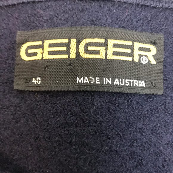 Geiger 100% Wool Navy Sweater - Picture 2 of 8